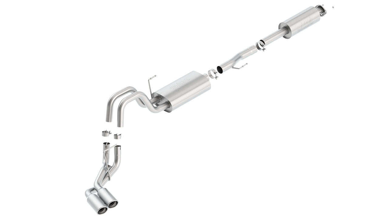 Borla (140415) Touring Cat-Back Exhaust System - FORD-F150 ( 2011 - 2014 ) V8 5.0L Extended Cab With Standard Bed (6' 7") 144.5" Wheelbase/ Crew Cab With Short Bed (5' 7") 144.5"
