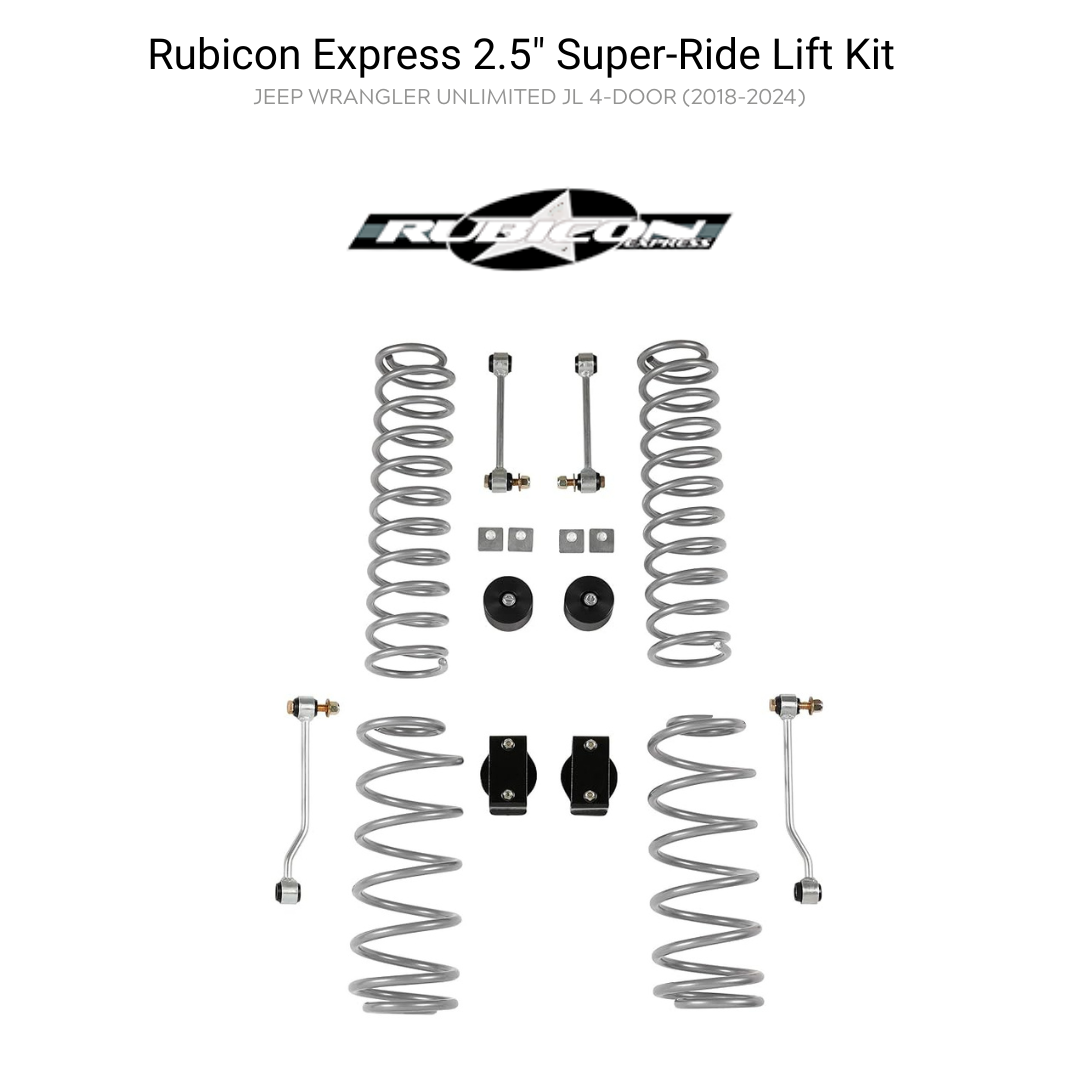 Rubicon Express 2.5" Super-Ride Lift Kit - Jeep Wrangler Unlimited JL 4-Door (2018-2024)
