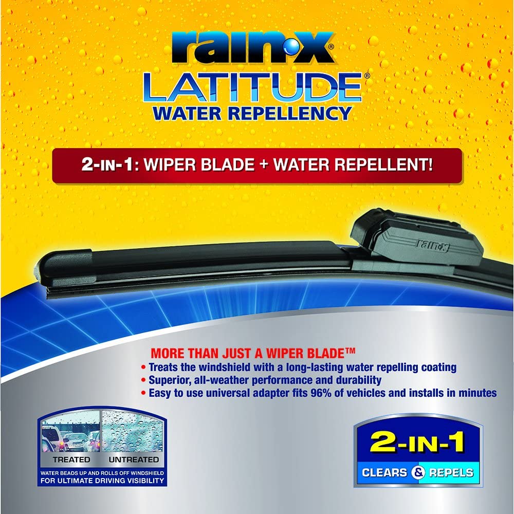 Rain-X 5079281-2 Latitude 2-in-1 Water Repellency Wiper Blade - 26-inches