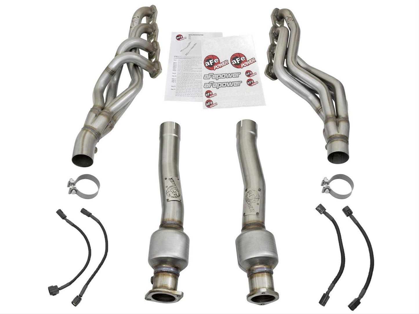 Twisted Steel Long Tube Header & Mid Pipe 409 Stainless Steel w/ Cat Nissan Titan 04-15 V8-5.6L