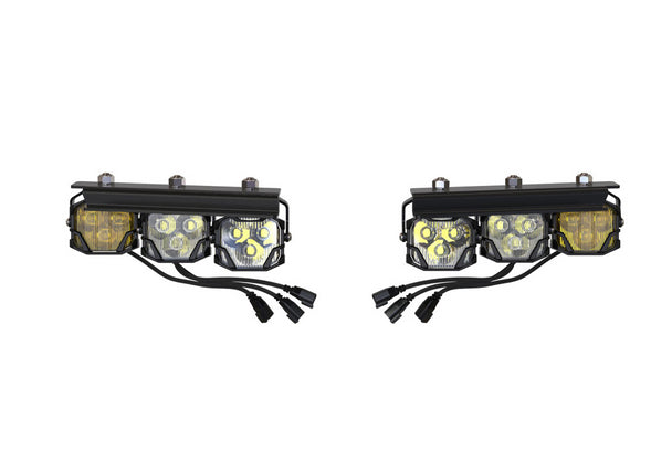 SAIF - Triple LED Fog Light Brackets - Ford Bronco (2021-2025)