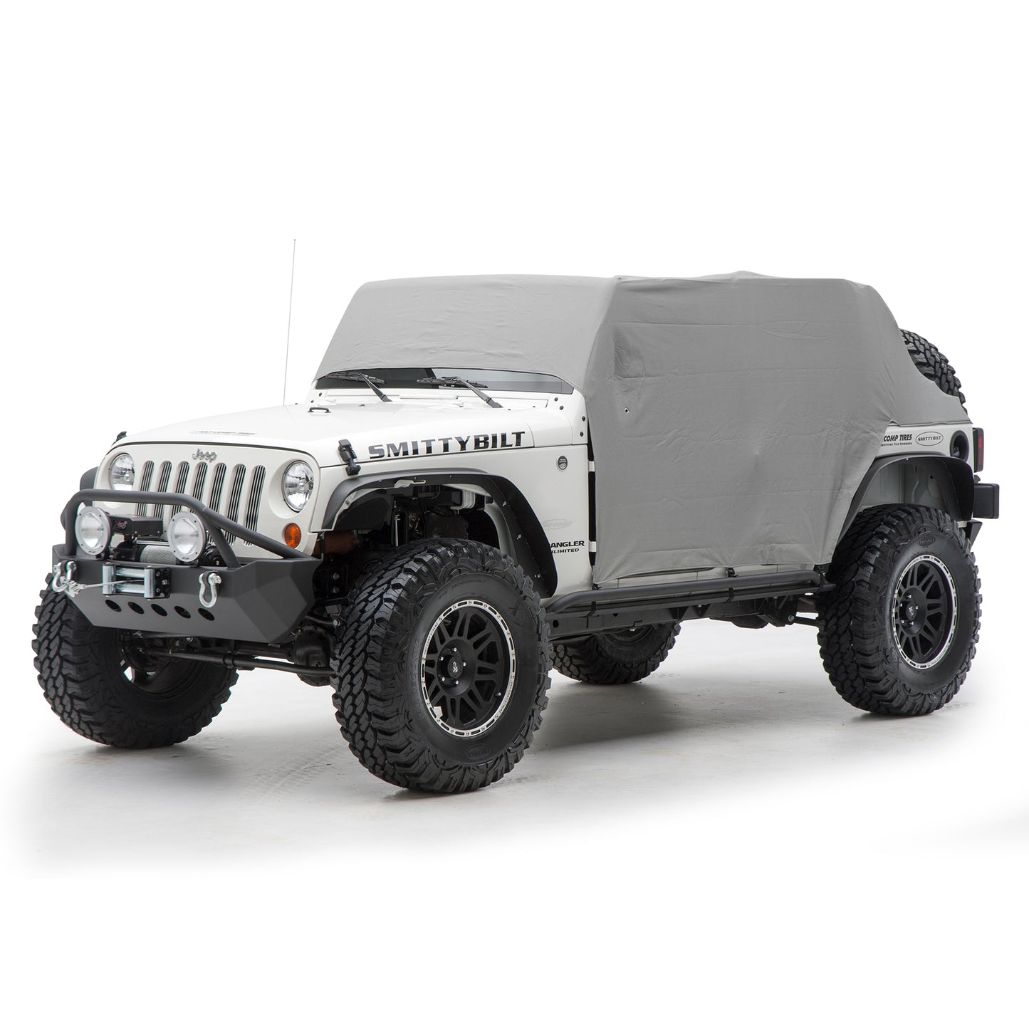 Smittybilt Water-Resistant Cab Cover with Door Flaps in Gray - Wrangler Unlimited JK 4 Door
