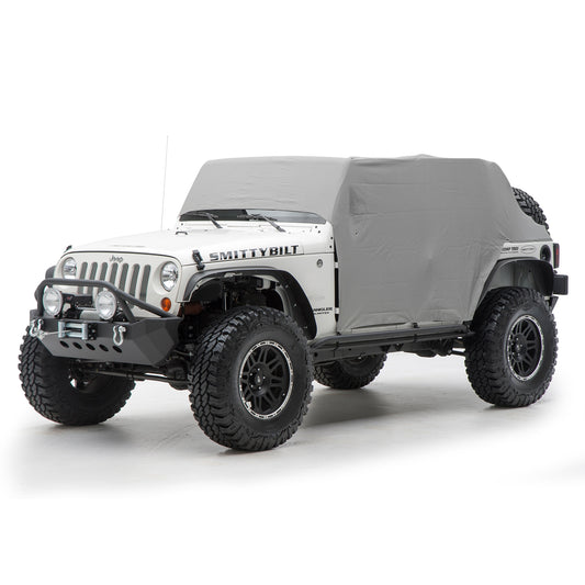 Smittybilt Water-Resistant Cab Cover with Door Flaps in Gray - Wrangler Unlimited JK 4 Door