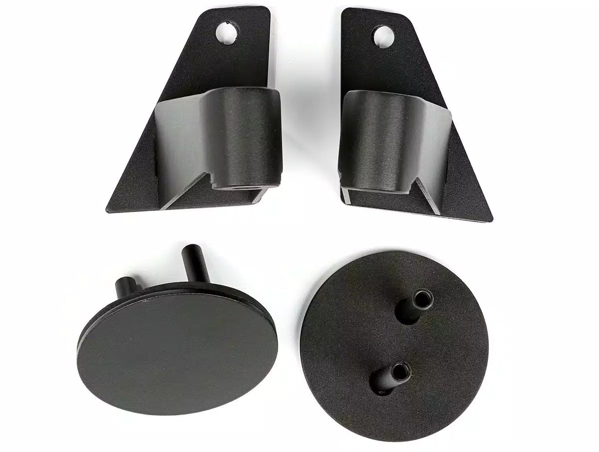 [11025.04] Rugged Ridge Mirror Relocation Bracket Set in Black - Jeep Wrangler JK
