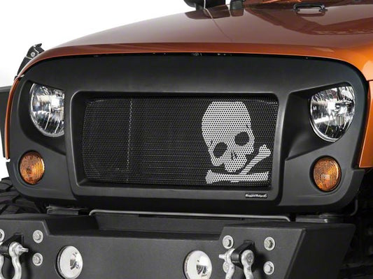 [12034.23] Rugged Ridge Spartan Grille Skull and Crossbones Insert - Jeep Wrangler ( 2007 - 2018 )