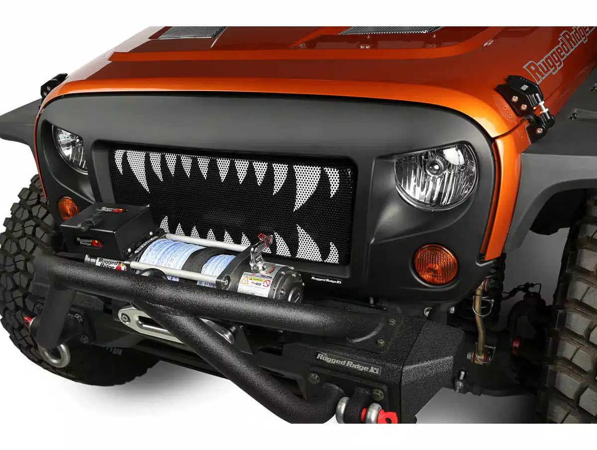 [12034.24] Rugged Ridge Spartan Teeth Grille Mesh Insert - Jeep Wrangler JK ( 2007 - 2018 )