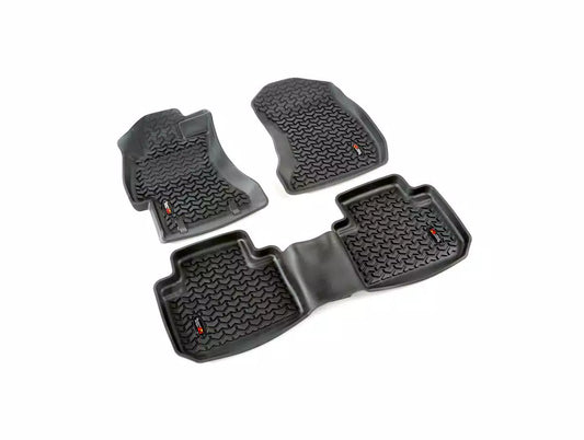 [12987.04] Rugged Ridge Front & Rear Floor Liner kit - Jeep Wrangler JKU 4-Door ( 2007 - 2018 )