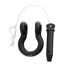Smittybilt 3/4 inch D-Ring Shackle with locking pin - Black Finish