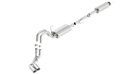 Borla (140415) Touring Cat-Back Exhaust System - FORD-F150 ( 2011 - 2014 ) V8 5.0L Extended Cab With Standard Bed (6' 7") 144.5" Wheelbase/ Crew Cab With Short Bed (5' 7") 144.5"