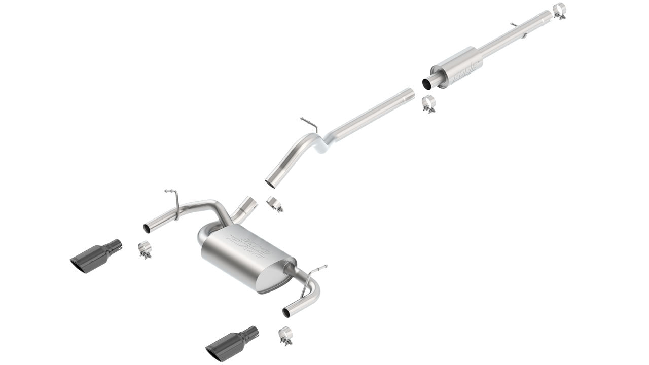 [140459BC] Borla (140459BC) Cat-Back Exhaust System (Single Split Rear Exit) 4 Door - Jeep Wrangler Unlimited JK 4 Door ( 2012 - 2018 )