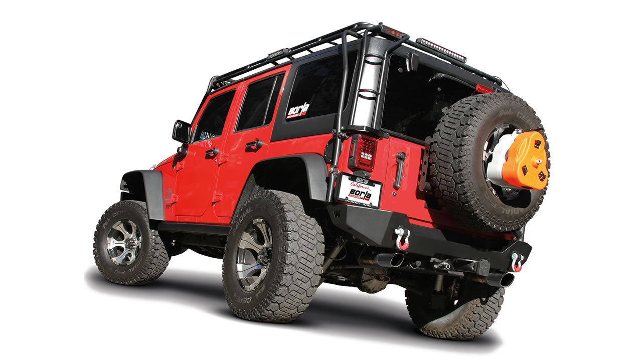 [140459BC] Borla (140459BC) Cat-Back Exhaust System (Single Split Rear Exit) 4 Door - Jeep Wrangler Unlimited JK 4 Door ( 2012 - 2018 )