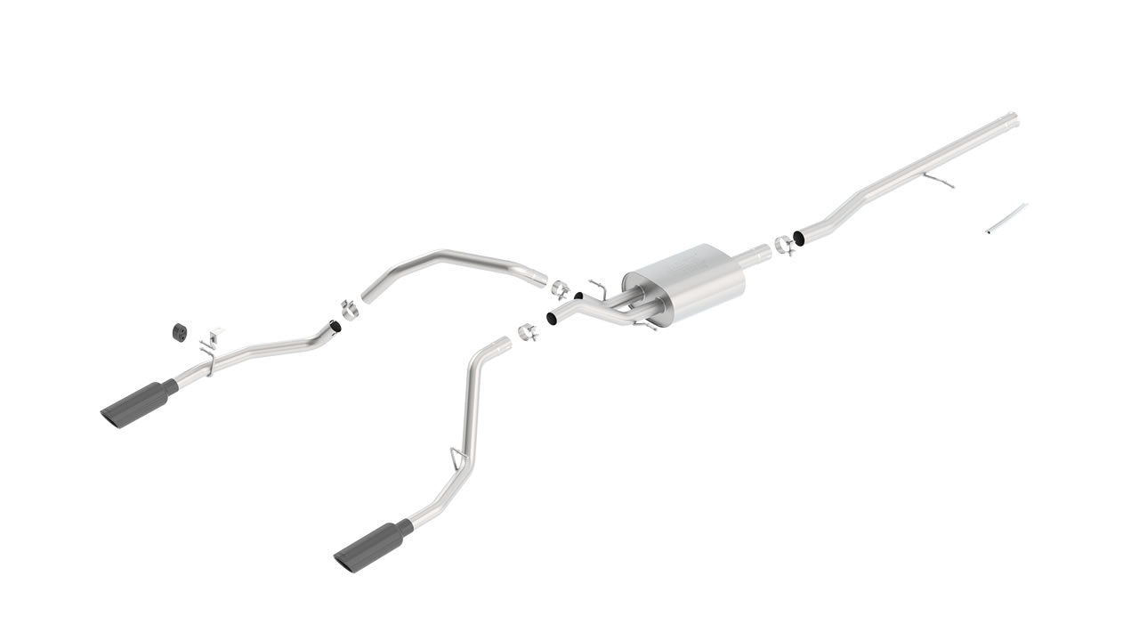 [140537BC] Borla (140537BC) ATAK Cat-Back Exhaust System (Single Split Rear Exit) - Silverado/Sierra 1500 5.3L ( 2014 - 2018 )