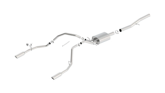 [140570] Borla (140570) Touring Cat-Back Exhaust System (Single Split Rear Exit) - Silverado/Sierra 1500 6.2L ( 2014 - 2018 )