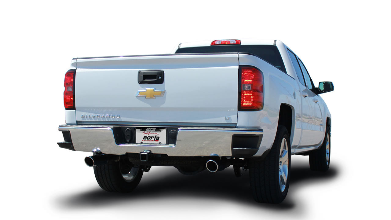 [140570] Borla (140570) Touring Cat-Back Exhaust System (Single Split Rear Exit) - Silverado/Sierra 1500 6.2L ( 2014 - 2018 )
