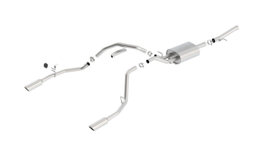 [140718] Borla (140718) ATAK Cat-Back Exhaust System (Single Split Rear Exit) - Silverado/Sierra 1500 5.3L ( 2014 - 2018 )