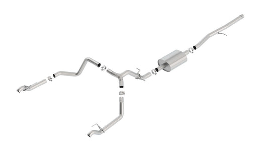 [140769] Borla (140769) S-Type Cat-Back Exhaust System (Single Split Rear Exit) - Silverado/Sierra 1500 5.3L V8 ( 2019-2025 )