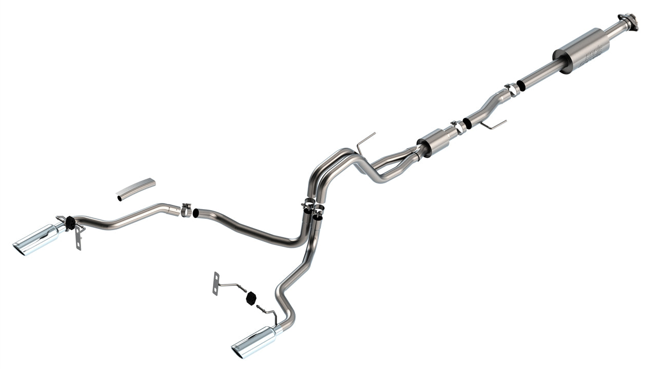 Borla (140866) Cat-Back Exhaust System S-Type (Single Split Rear Exit) - Ford F-150 5.0L V8 (2021-2025)