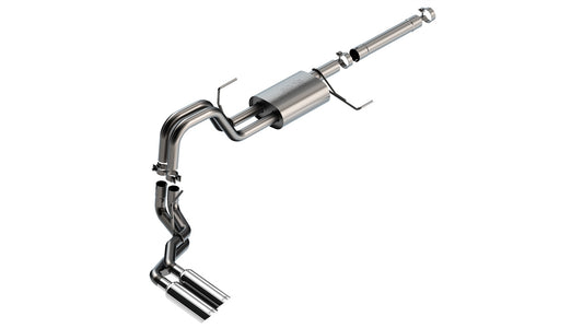 Borla (140904) S-Type Cat-Back Exhaust System (Truck Side Exit) - Ford F-150 3.5L V6 PowerBoost (2021-2025)