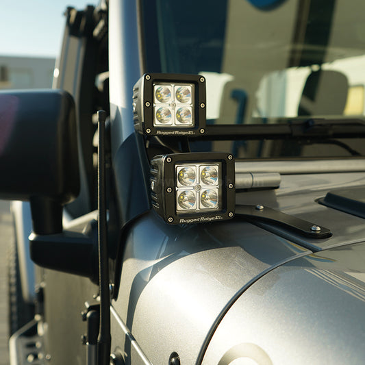 [S-APJL18] SAIF A-Pillar Dual LED Light Mount - Jeep Wrangler JL (2018-2025) / Gladiator JT (2020-2025)