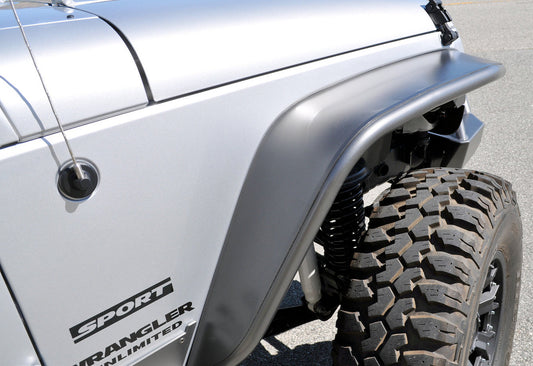 [17-03-030-ALUM] Poison Spyder Standard Width Aluminum Front Crusher Flares - Jeep Wrangler JK