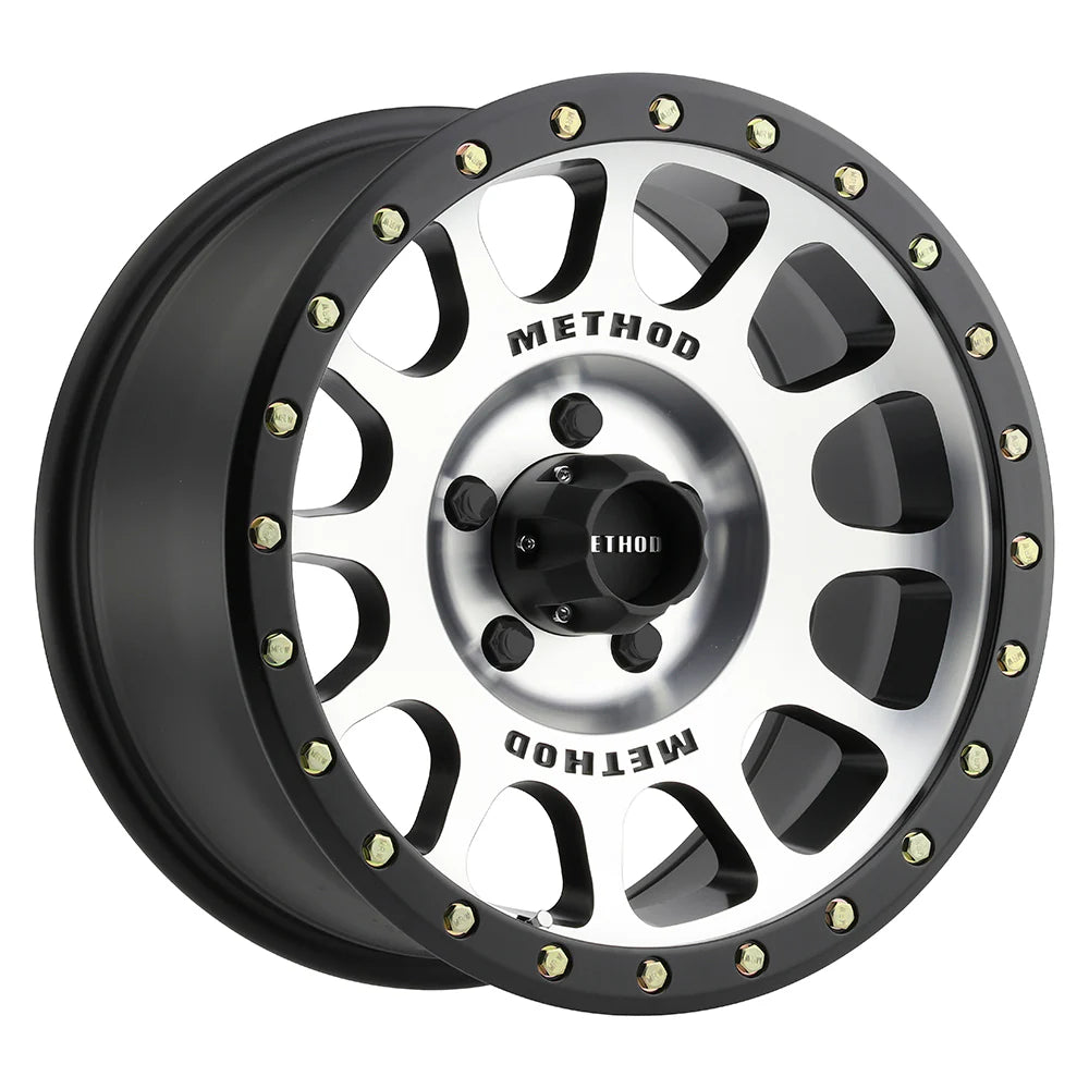 [MRWMR30578550300] Method Race Wheels NV, 17x8.5 with 5 on 5 Bolt Pattern - Machined with Black Lip - Jeep Wrangler JK