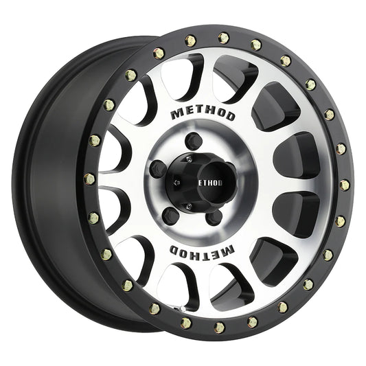[MRWMR30578550300] Method Race Wheels NV, 17x8.5 with 5 on 5 Bolt Pattern - Machined with Black Lip - Jeep Wrangler JK