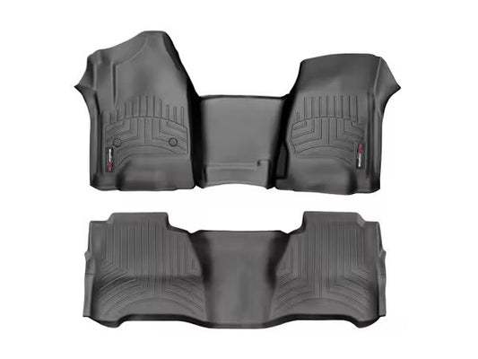 [441436-1-4] WeatherTech (Front + Rear) Floor Liners (Crew Cab) - Silverado/Sierra 1500 ( 2019-2024 )
