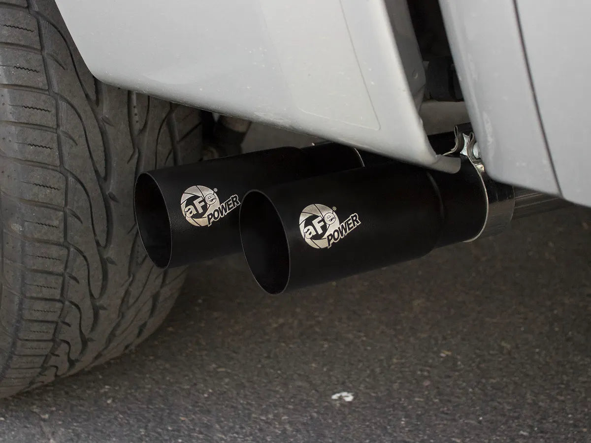 [49-44062-B] aFe Power Rebel Series ( 3" to 2.5" ) 409 Stainless Steel Cat-Back Exhaust System w/Black Tips ( Passenger side exit ) - Silverado/Sierra  (Extended & Crew Cab) ( 2009 - 2018 )]