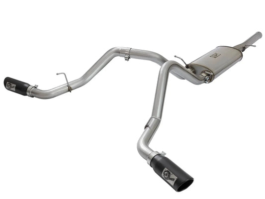 [49-44071-B] aFe Power MACH Force-Xp 3" 409 Stainless Steel Cat-Back Exhaust System w/Black Tips ( Dual Side Exit ) - V8 5.3L Silverado/Sierra ( 2009 - 2018 )]