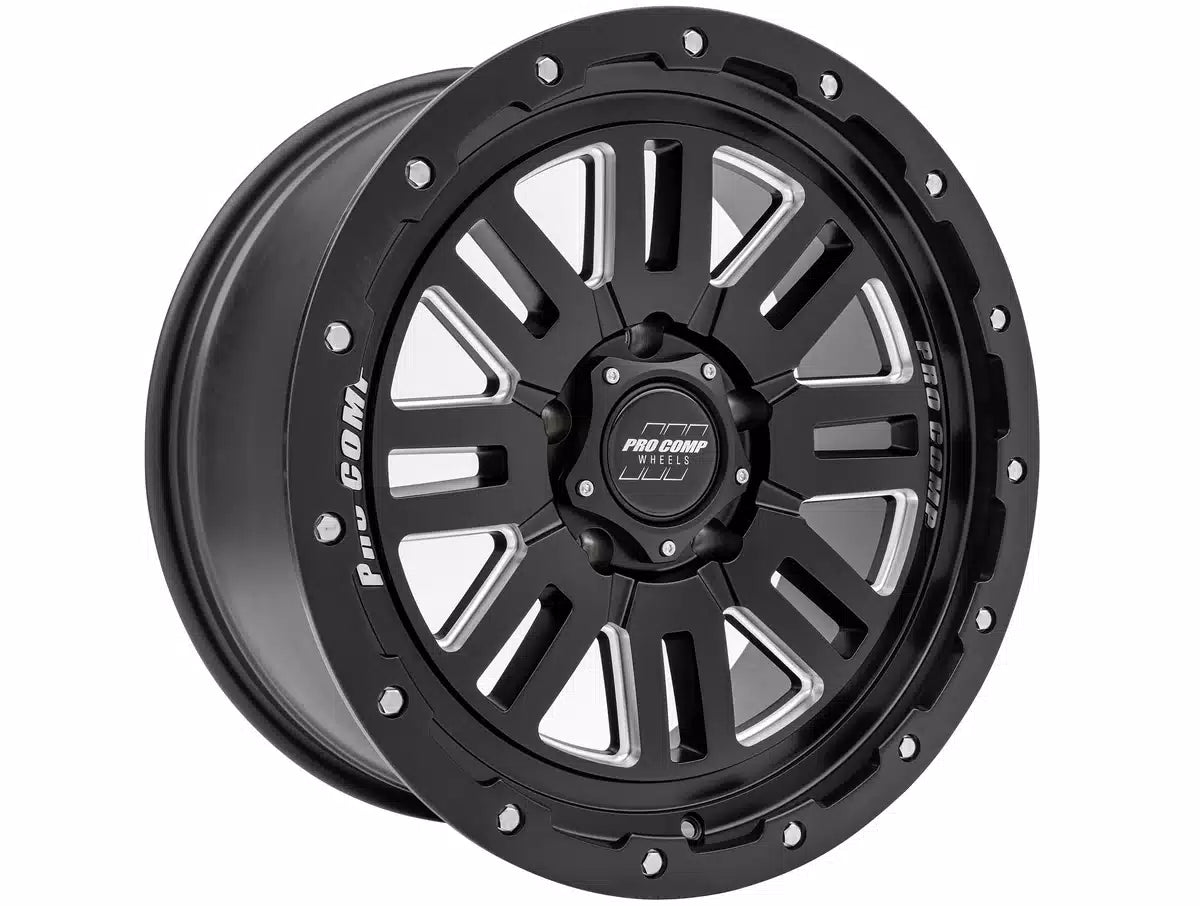 [PXA5161-7973] Pro Comp Cognito Series 61, 17x9 Wheel with 5 on 5 Bolt Pattern - Satin Black Milled - Jeep Wrangler JK ( 2007 - 2017 )ÃÂ 