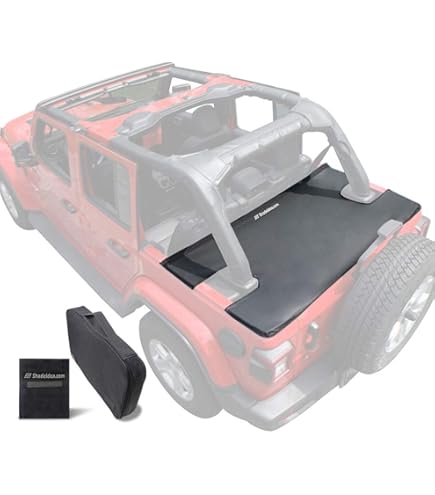 [741136] Rampage Products Tonneau Cover with Tailgate Bar Kit (Black) - Jeep Wrangler JL 2-Door (2018-2025)