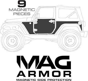 Smittybilt Mag-Armor Magnetic Trail Skins (9-Piece Set) 76992 - Jeep Wrangler JK 2-Door
