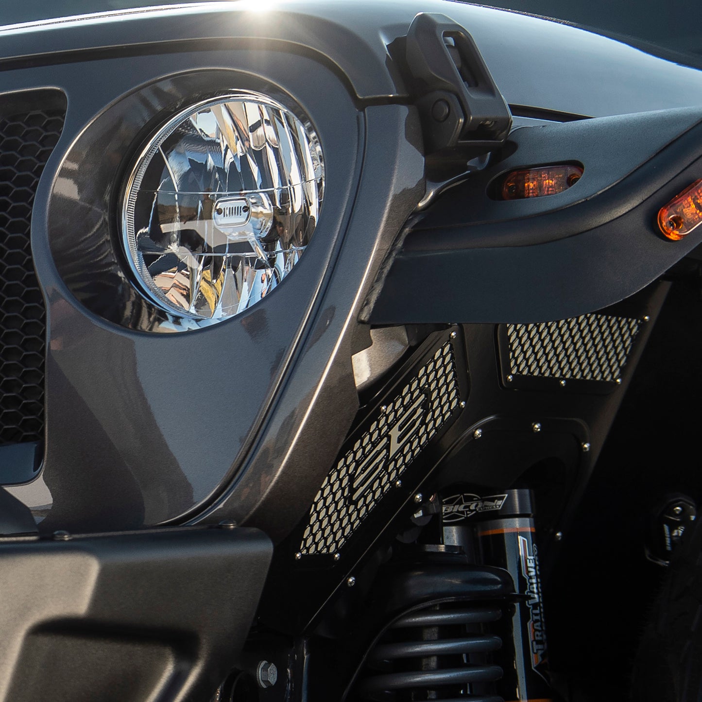 Smittybilt Front Aluminum Inner Fender Liners - Jeep Wrangler JL (2018-2025) / Gladiator JT (2020-2025)