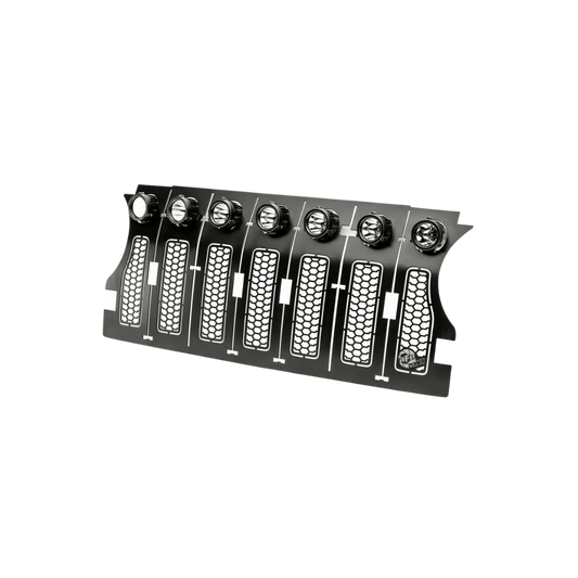 aFe Power Scorpion Insert Grille Tread Design Black w/ LED Lights - Jeep Wrangler JL (2018-2022) / Gladiator JT (2020-2022)