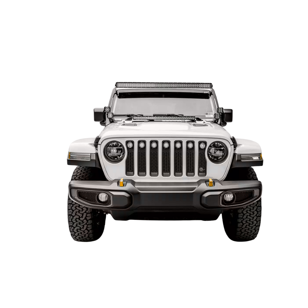 aFe Power Scorpion Insert Grille Tread Design Black w/ LED Lights - Jeep Wrangler JL (2018-2022) / Gladiator JT (2020-2022)
