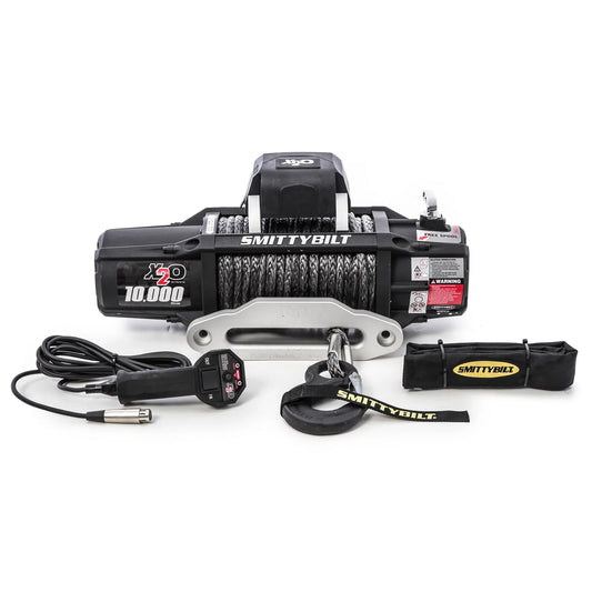 Smittybilt X2O-10K Waterproof Synthetic Rope Wireless Winch Gen2 with Fairlead (Wireless Remote Control) - Universal