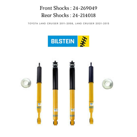 Bilstein 4600 Series (Front+Rear) Monotube smooth body shock absorbers - Toyota land Cruiser (2008-2020)