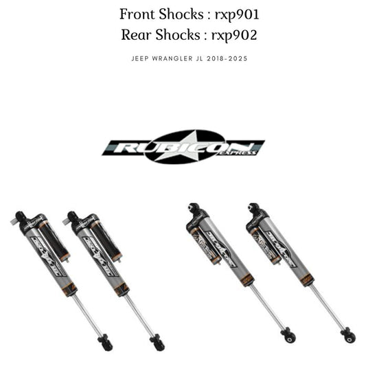 Rubicon Express (front+rear) 2.5" Piggy Back reservoir shocks - Jeep Wrangler JL (2018-2025)