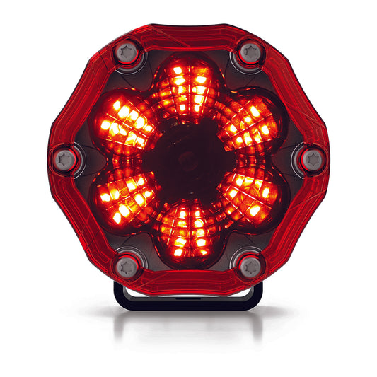 J.W. Speaker Trail 6 Sport 3.7" Round LED Off Road Light Pods with Trail 6 Appearance Kit (Red) - Universal