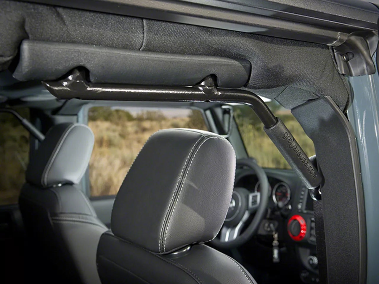 [W-D1005] GraBars Front and Rear Grab Handles with Black Rubber Grips - Jeep Wrangler JK 4-Door