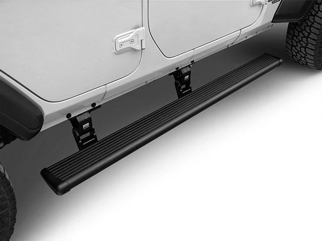 [75132-01A] AMP-Research PowerStep Electric Running Board (Black) - Jeep Wrangler Unlimited JL 4-Door (2018-2025)