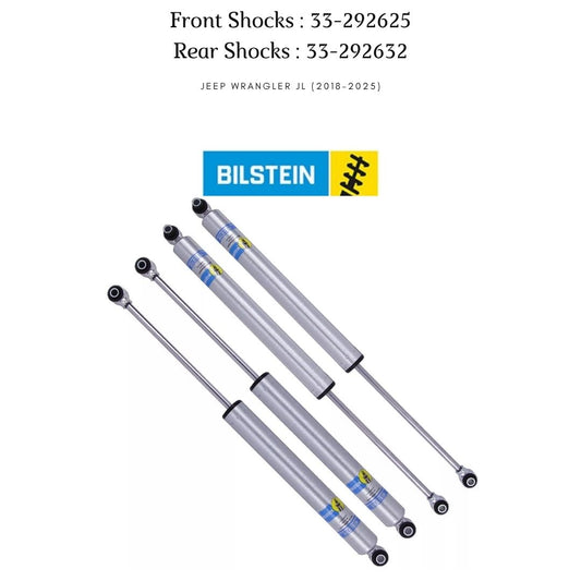 Bilstein B8 5100 Series (front+rear) shock absorbers - Jeep Wrangler JL (2018-2025)