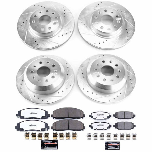 [K7939-36] Power Stop (Front & Rear) Z36 Extreme Performance Truck & Tow Brake Kit - Jeep Wrangler JL ( 2018 - 2025 )