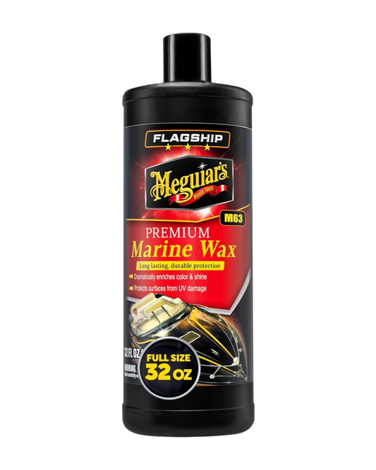 Meguiar's M6332 Flagship Premium Marine Wax - Long-Lasting & Durable Protection for Your Boat or RV - 32 Oz