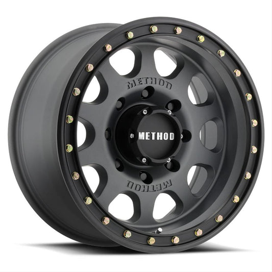 [MRWMR31178550800] Method Race Wheels MR311 Vex, 17X8.5 with 5 on 5 Bolt Pattern - Titanium with Black Lip - Jeep Wrangler Jk ( 2007 - 2017 )
