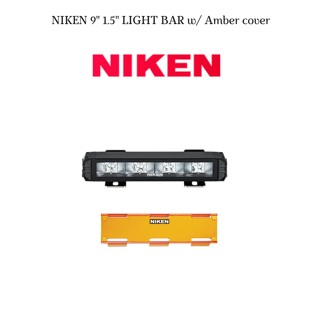 [10021001] NIKEN 9" LED Light Bar with cover (Amber)- Universal