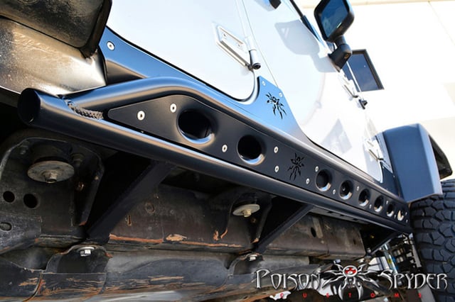 [18-08-030] Poison Spyder Frame Mounted Rocker Knockers - Jeep Wrangler Unlimited JK 4-Door ( 2007 - 2018 ) [(2007-2018)