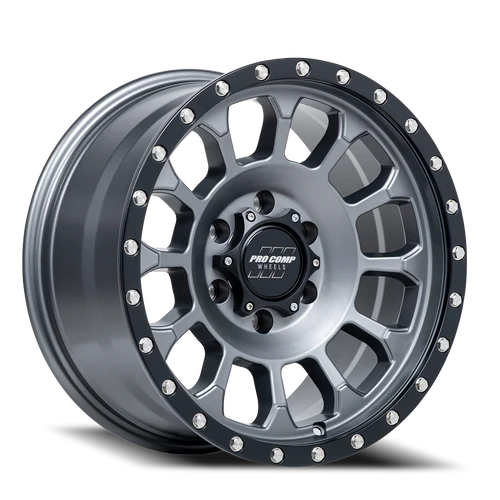 [PXA2634-78583] Pro Comp 34 Series Rockwell Wheel, 17x8.5 with 6 on 5.5 Bolt Pattern - Graphite - Silverado/Sierra (2007-2022) / Ram 1500 (2019-2022)