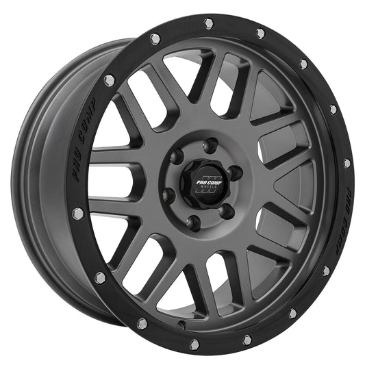 [PXA2640-7983] Pro Comp Series 40, 17x9 with 6 on 5.5 Bolt Pattern - Dark Gray with Black Lip - Silverado/Sierra