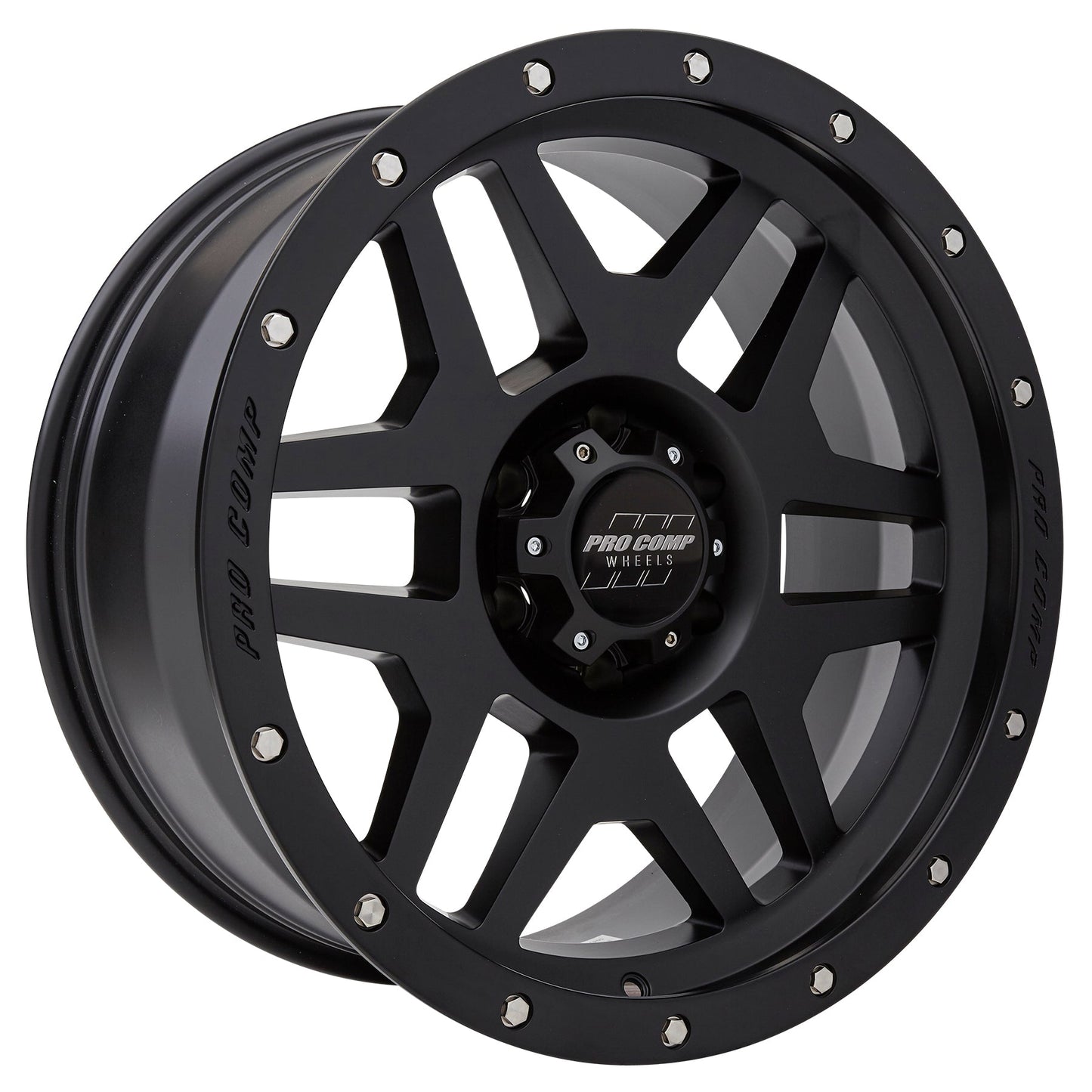 [PXA5041-7983] Pro Comp Series 41, 17x9 with 6 on 5.5 Bolt Pattern - Satin Black with Stainless Steel Bolts Wheel